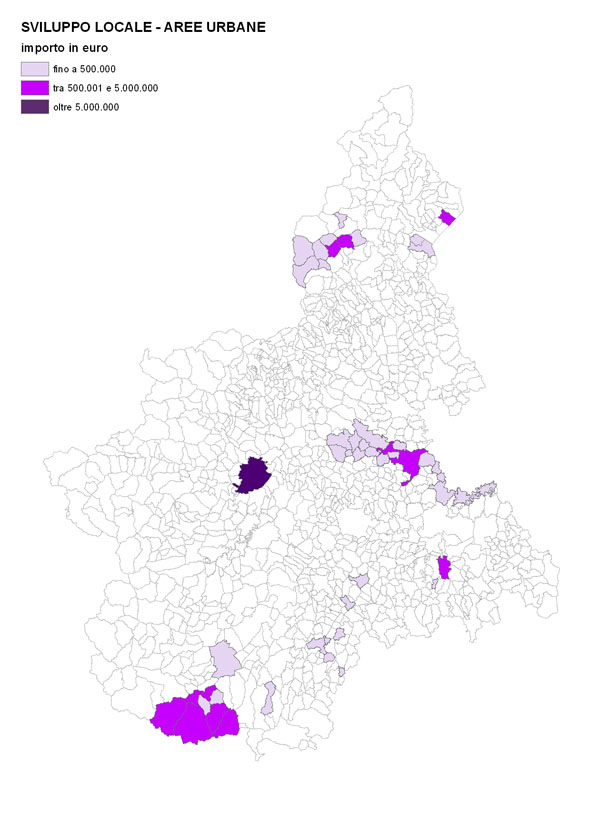 Importo interventi per comune - SVILUPPO LOCALE